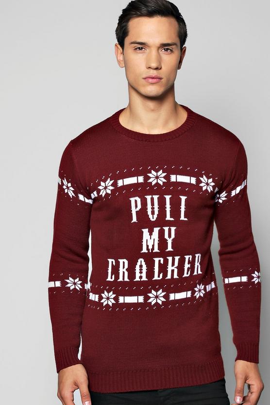 Pull My Cracker Christmas Jumper